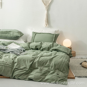 Rectangular frame pattern cotton bed sheet bedding set